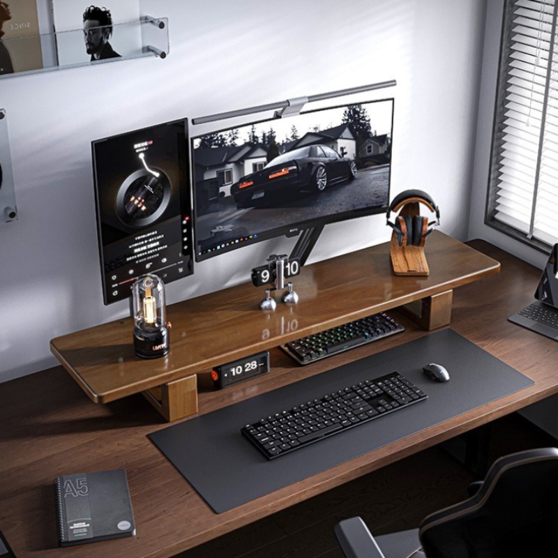 Monitor Riser Wood - Écran en bois rehaussent l'étagère grand