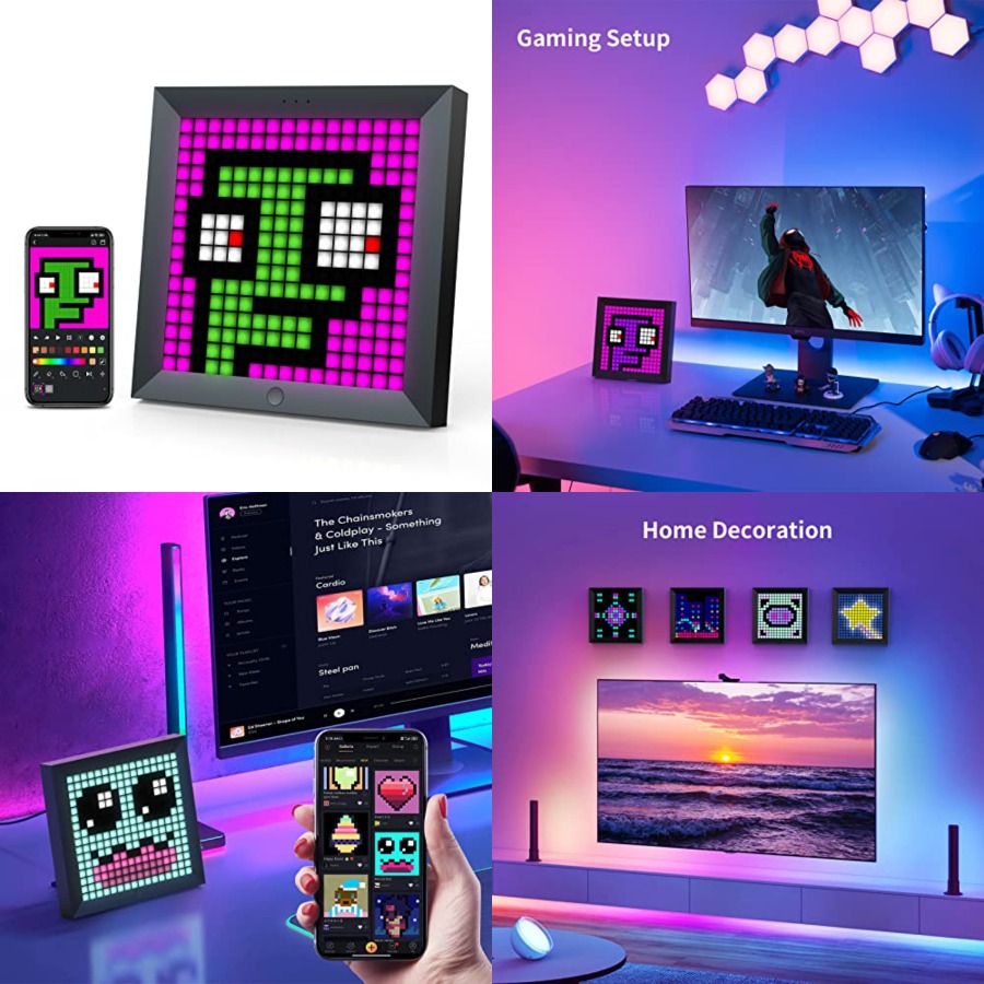 Desk Setup Lighting - Panneau d'affichage LED à pixels, compatible
