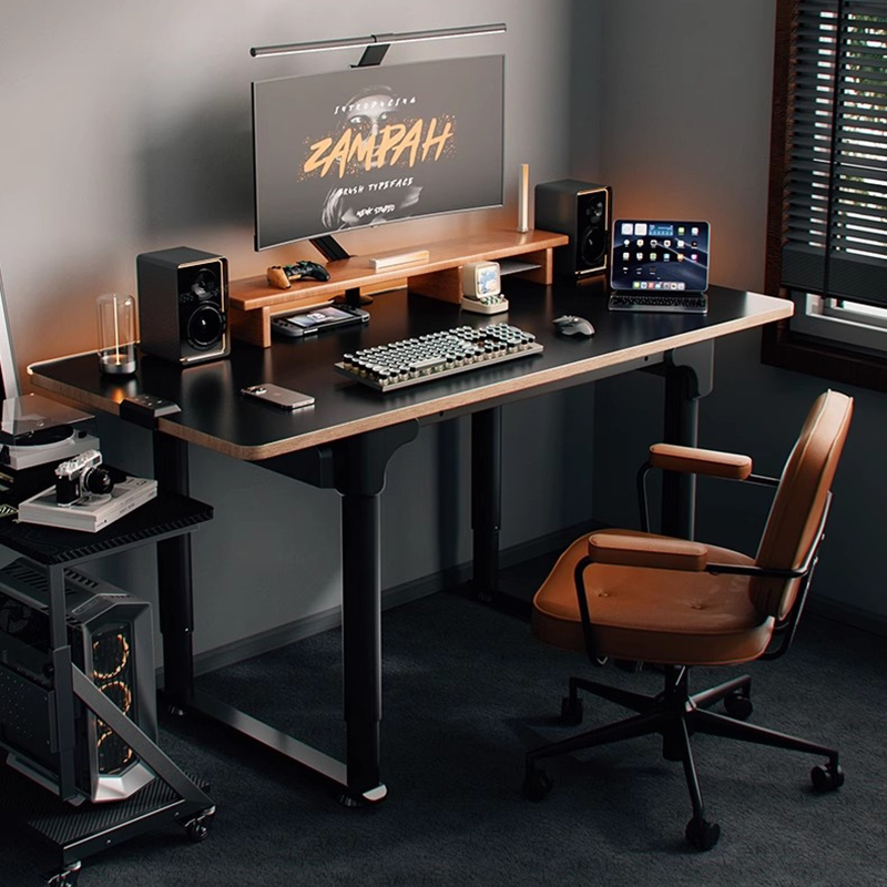 Desk Setup Oak - Tables pliantes Gamer Table d'ordinateur bureau