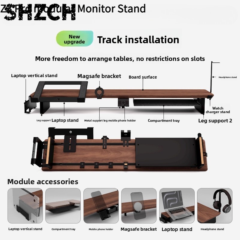 Monitor Riser Wood - Support de moniteur modulaire Z3 Pro