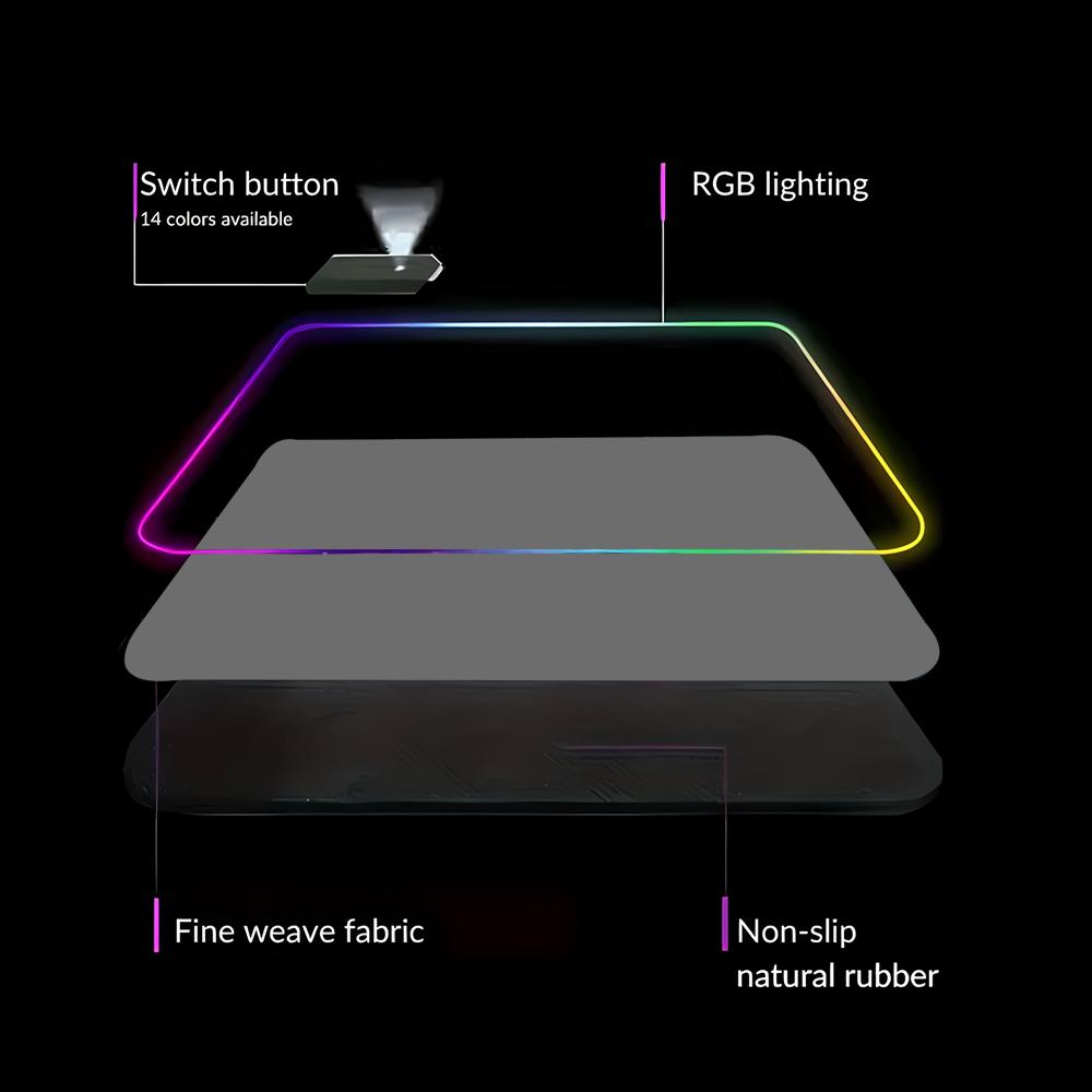 Desk Setup With Keyboard Tray - Tapis de souris de jeu RGB