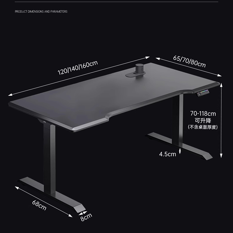 Desk Setup Oak - Table bon marché bureau blanc pliable