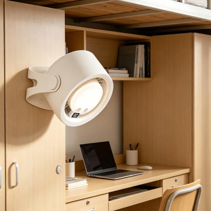 Fan Desk Small Usb - Ventilateur bureau à LED, 3 couleurs,