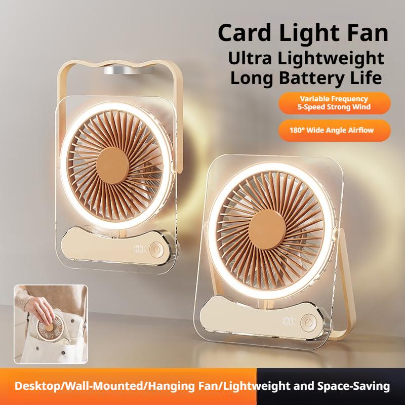 Fan Desk Small Usb - Ventilateur de table ultra-fin rechargeable par
