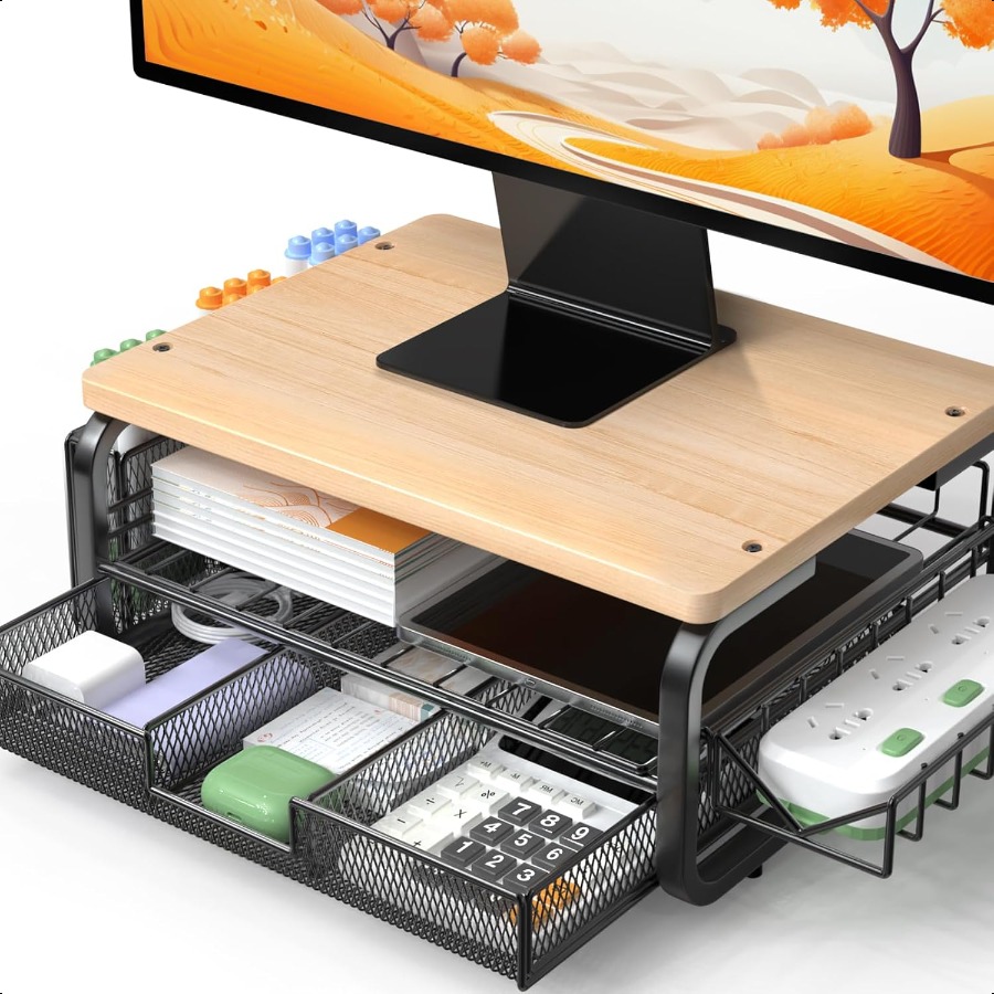 Monitor Riser Wood - Support de moniteur en bois de