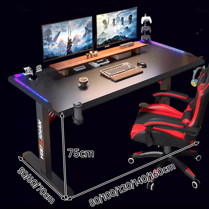 Desk Setup Oak - Table élévatrice pour ordinateur, hauteur réglable,
