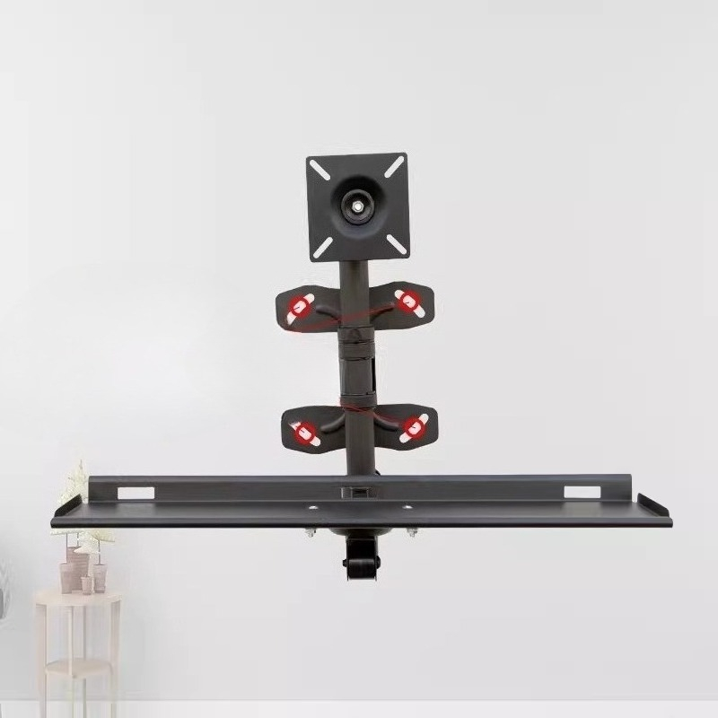 Desk Setup With Keyboard Tray - Support mural réglable pour clavier, organiseur