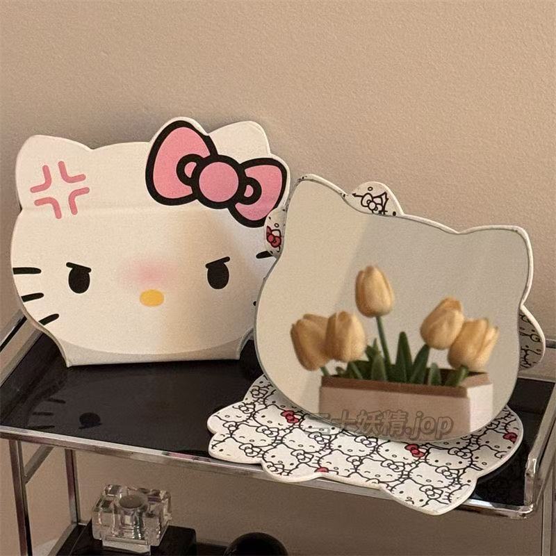 Desk Setup Room - Miroir de maquillage pliable Hello Kitty,