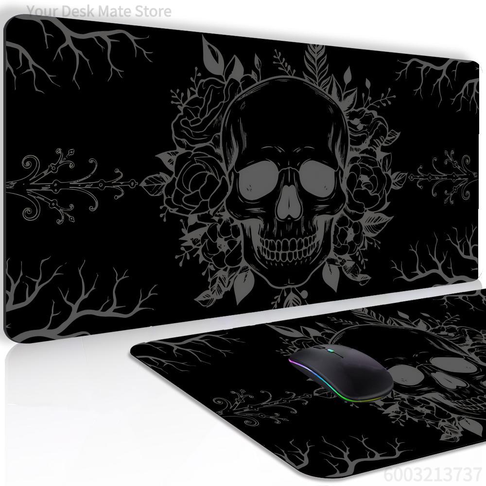 Desk Setup Black - Tapis de souris XXL noir cool