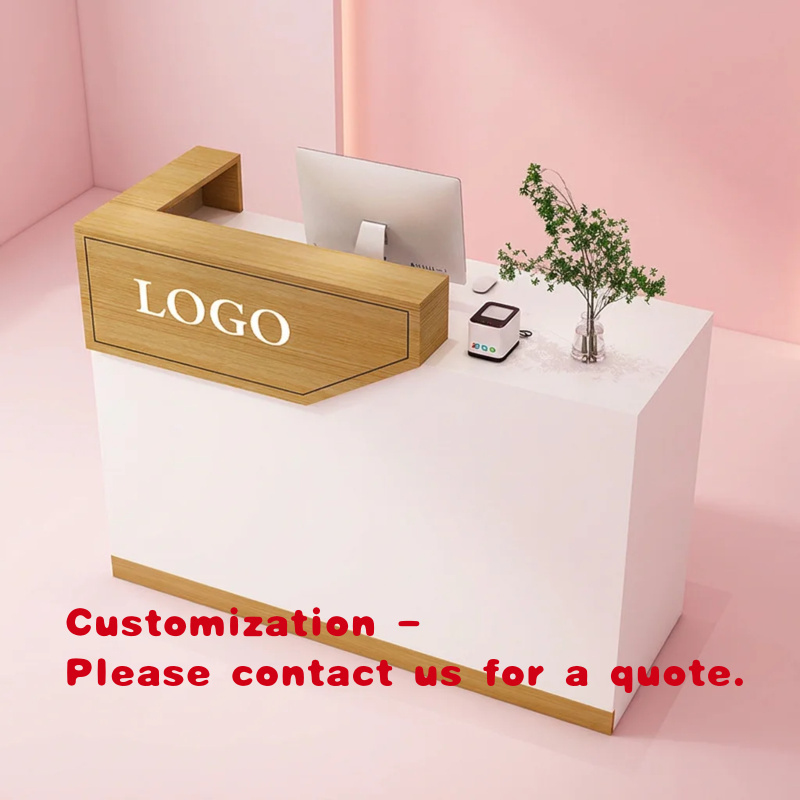 Desk Setup Modern - Comptoir de réception d'hôtel en bois