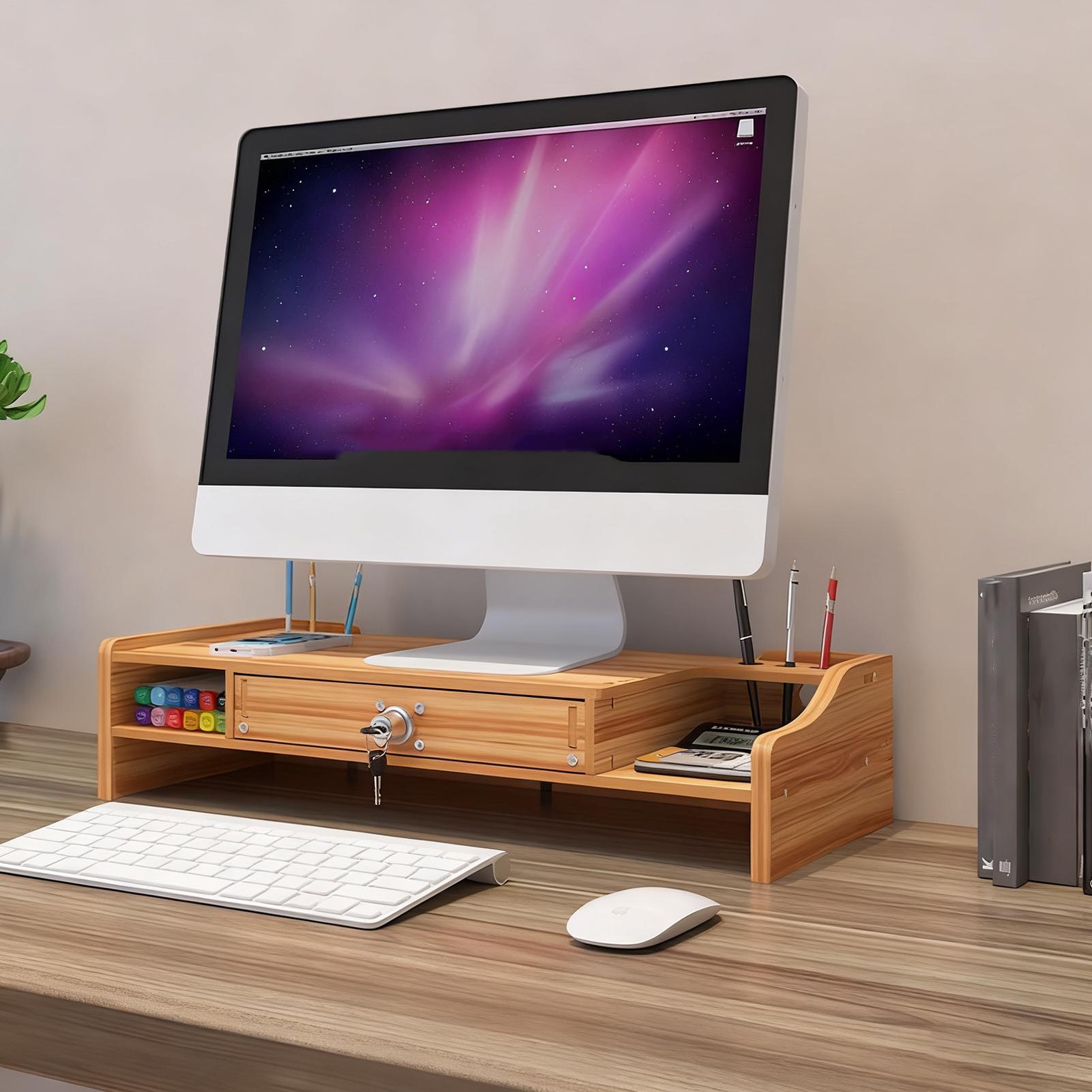 Support de moniteur pour burea - Monitor Riser Wood avis et prix