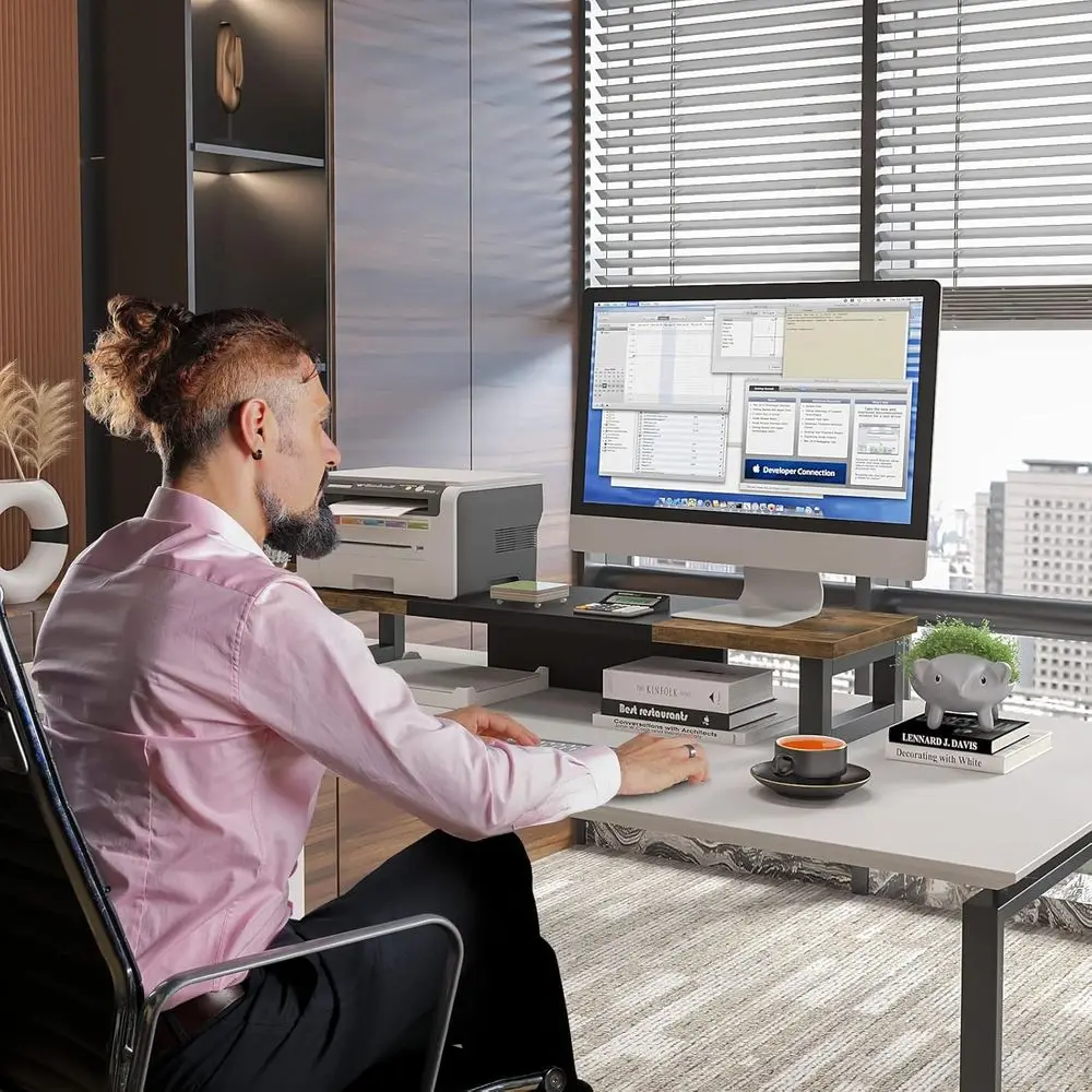 Support de moniteur double, su - Monitor Riser Wood avis et prix