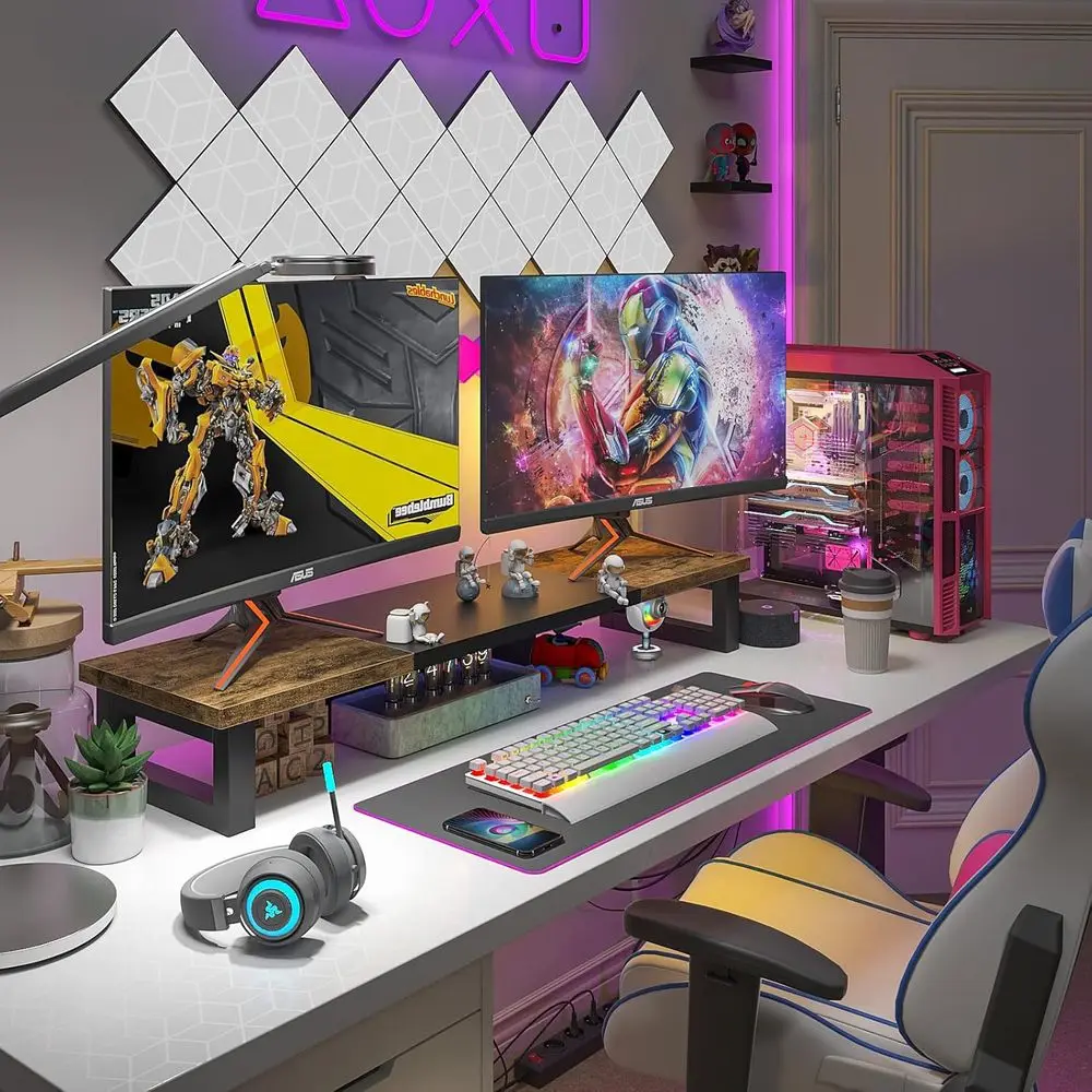 Support de moniteur double, su - Monitor Riser Wood avis et prix