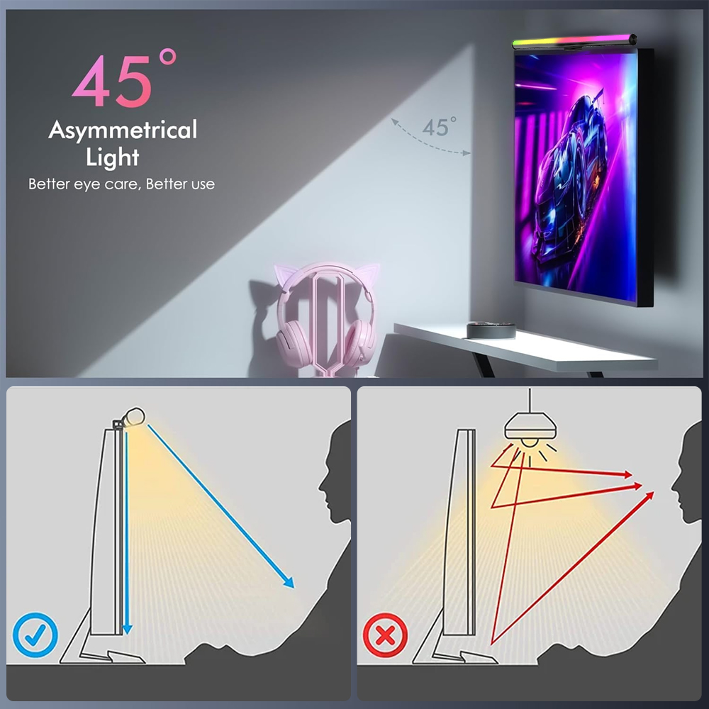 Barre lumineuse LED pour écran - Desk Setup Black avis et prix