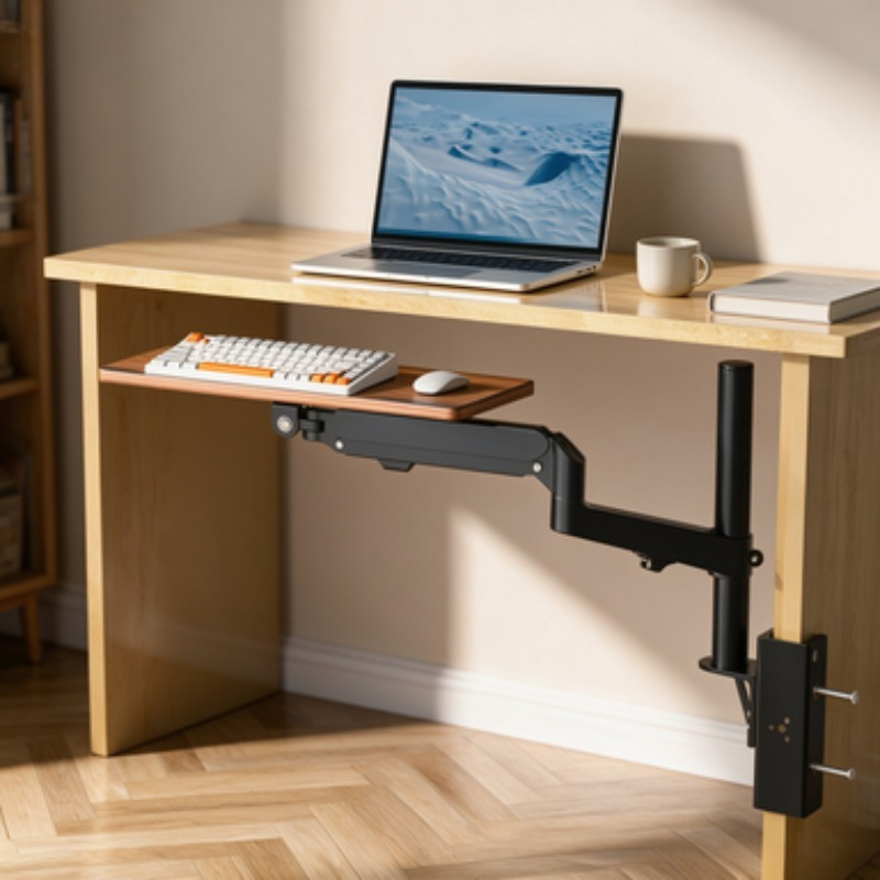 Plateau de clavier sous le bur - Desk Setup With Keyboard Tray avis et prix
