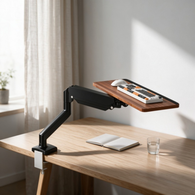 Plateau de clavier sous le bur - Desk Setup With Keyboard Tray avis et prix