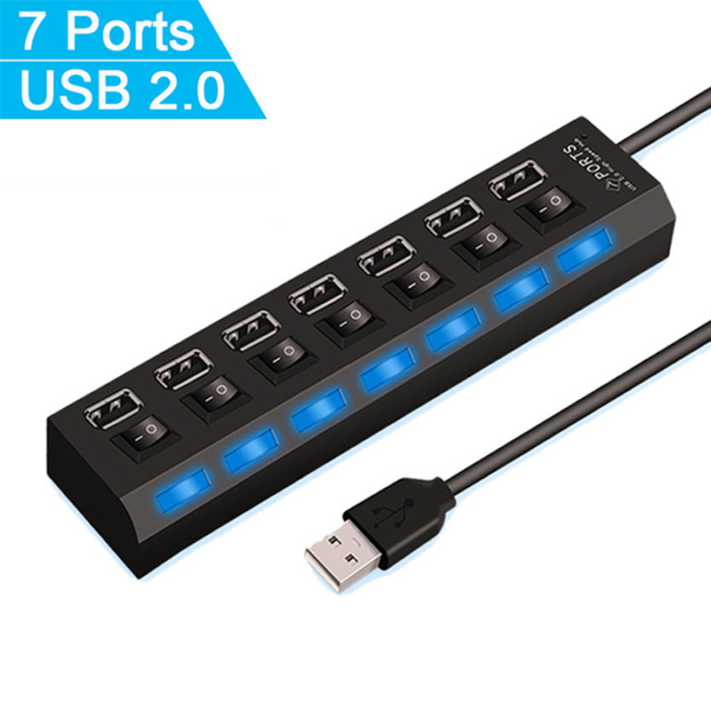 Hub USB 2.0 à 7 ports pour PC, - Desk Setup Mac avis et prix