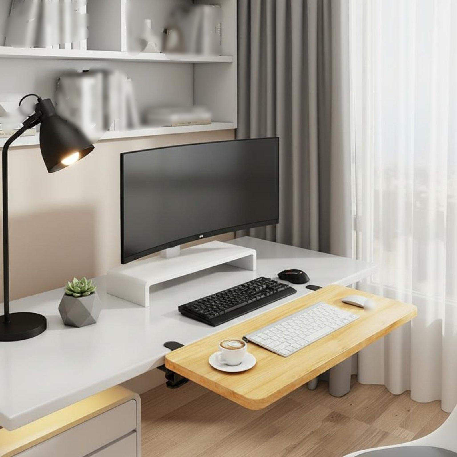 Étagère de bureau pliable, ext - Desk Setup With Keyboard Tray avis et prix