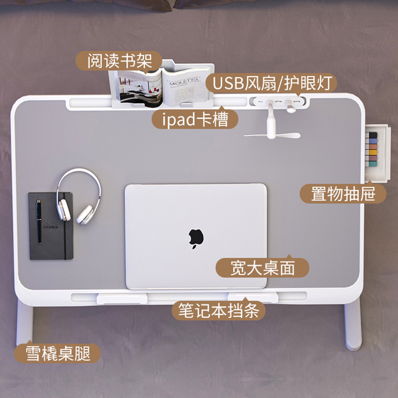 Tables de bureau sur lit pour  - Desk Setup Oak avis et prix