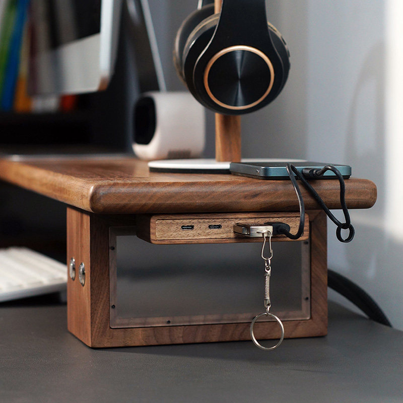 Hub USB 3.2 avec support auto- - Monitor Riser Wood avis et prix