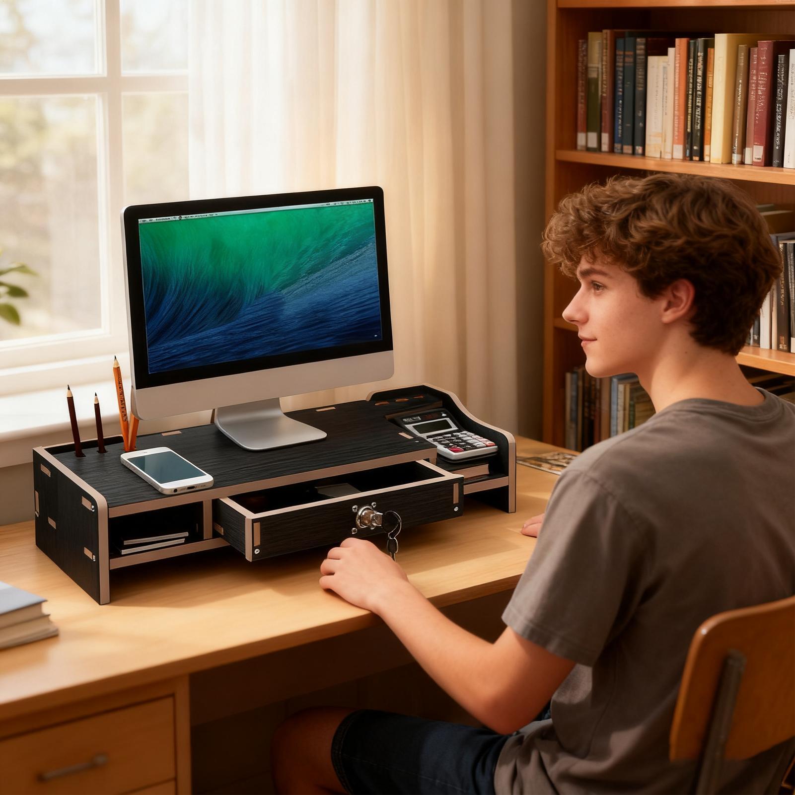 Moniteur Riser bureau en bois  - Monitor Riser Wood avis et prix