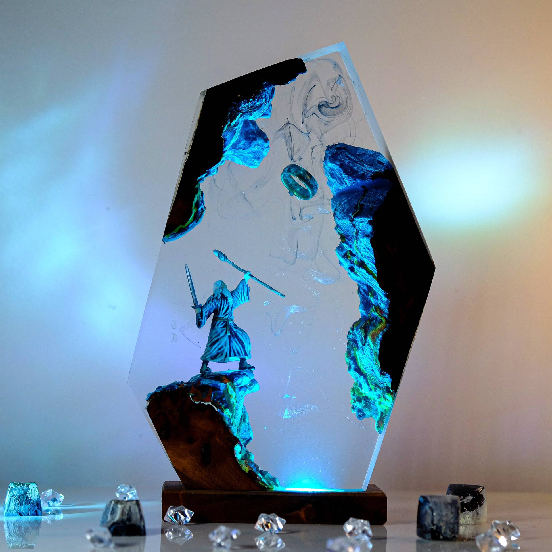 Lampe de table en résine Scène - Desk Setup Lighting avis et prix