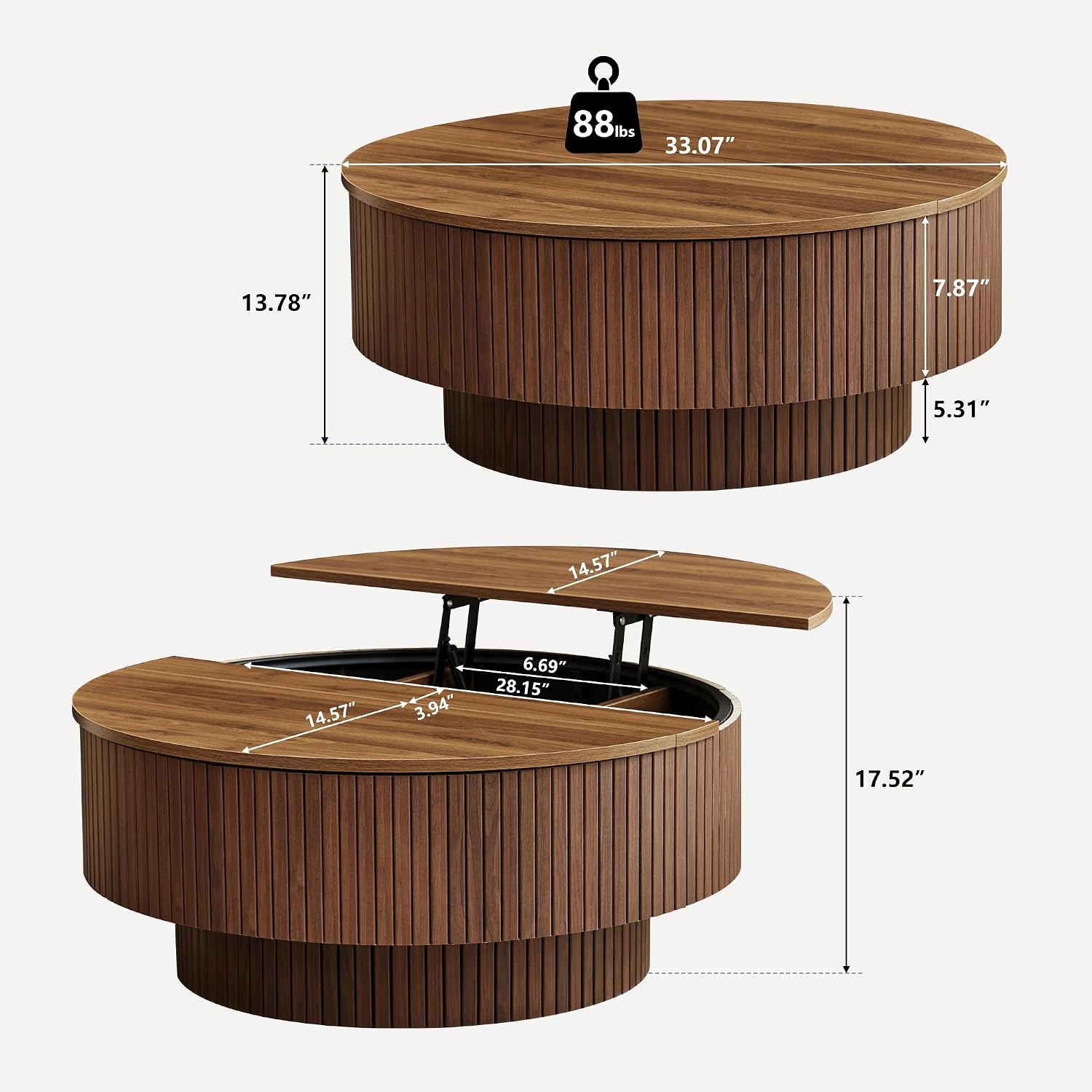Table basse ronde de 33 pouces - Desk Setup Modern avis et prix