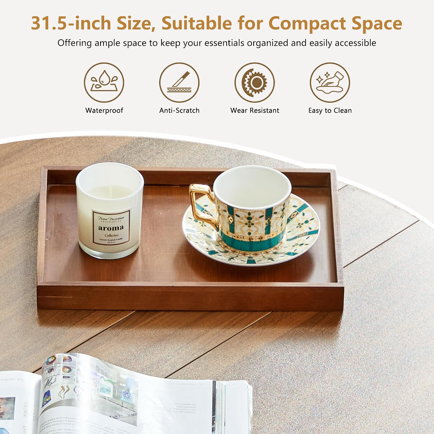 Table basse ronde de 33 pouces - Desk Setup Modern avis et prix