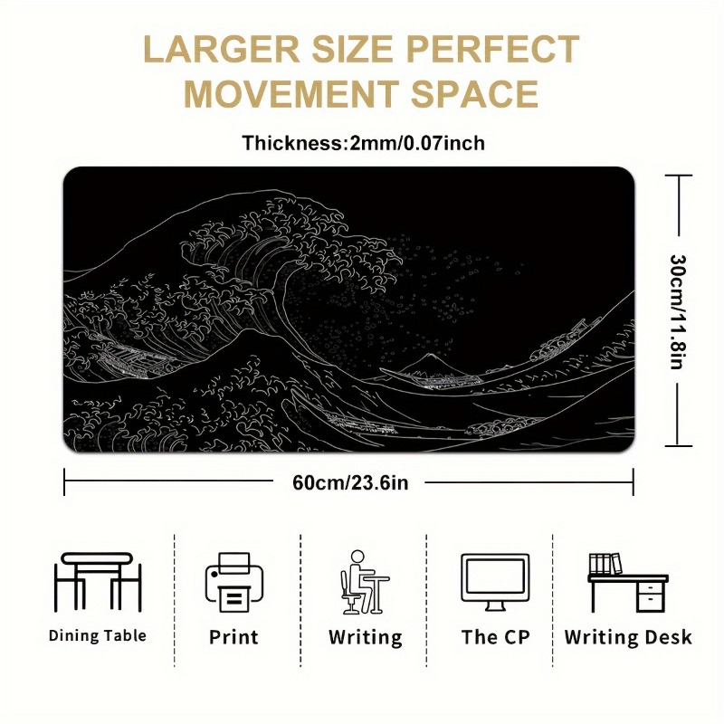 Grand tapis de souris de jeu e - Desk Setup Black avis et prix