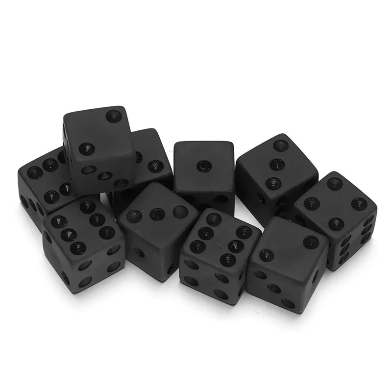 Jeu de dés noirs mats, 7 pièce - Desk Setup Black avis et prix