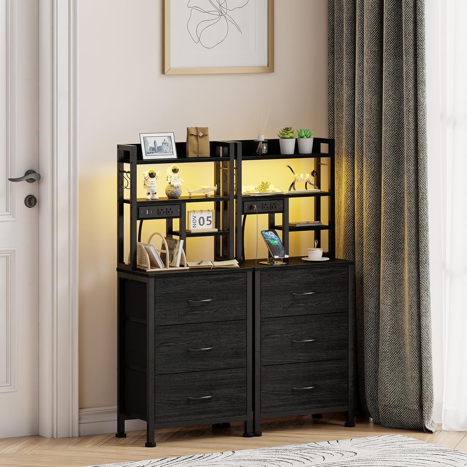 Lot de 2 tables de chevet haut - Desk Setup Oak avis et prix