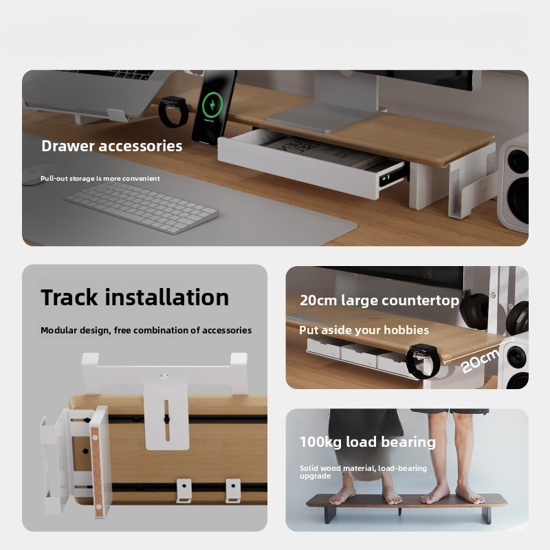 Support d'écran en bois massif - Monitor Riser Wood avis et prix