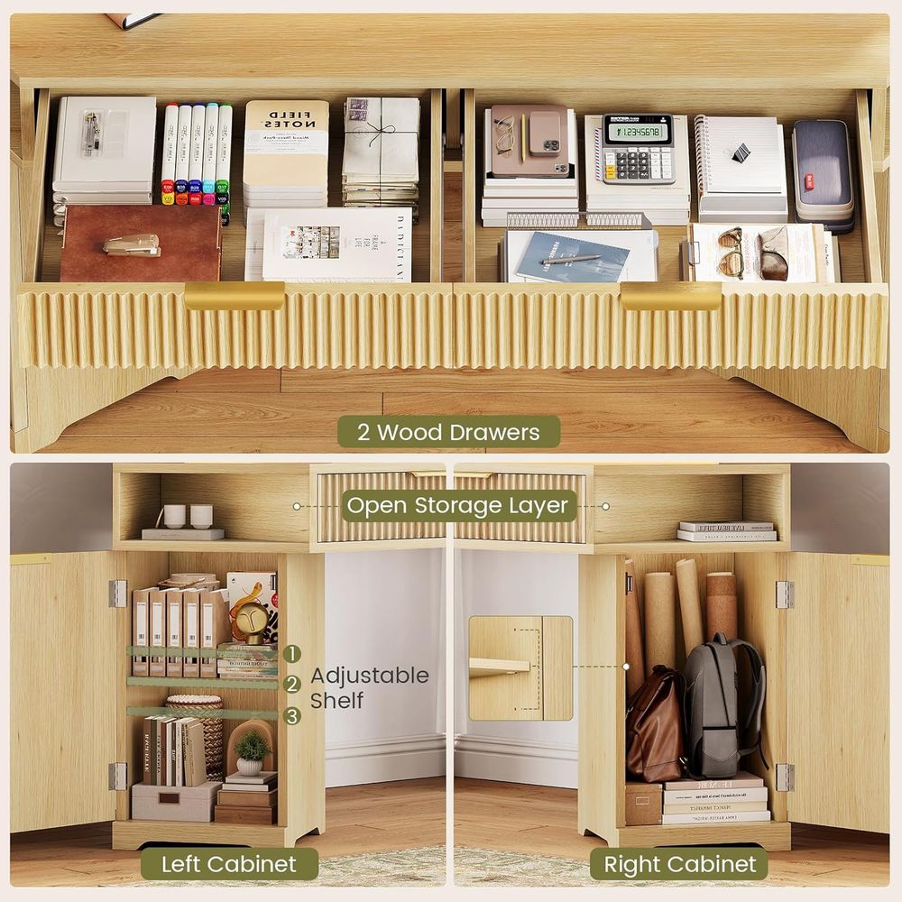 Configuration à double poste d - Desk Setup Oak avis et prix