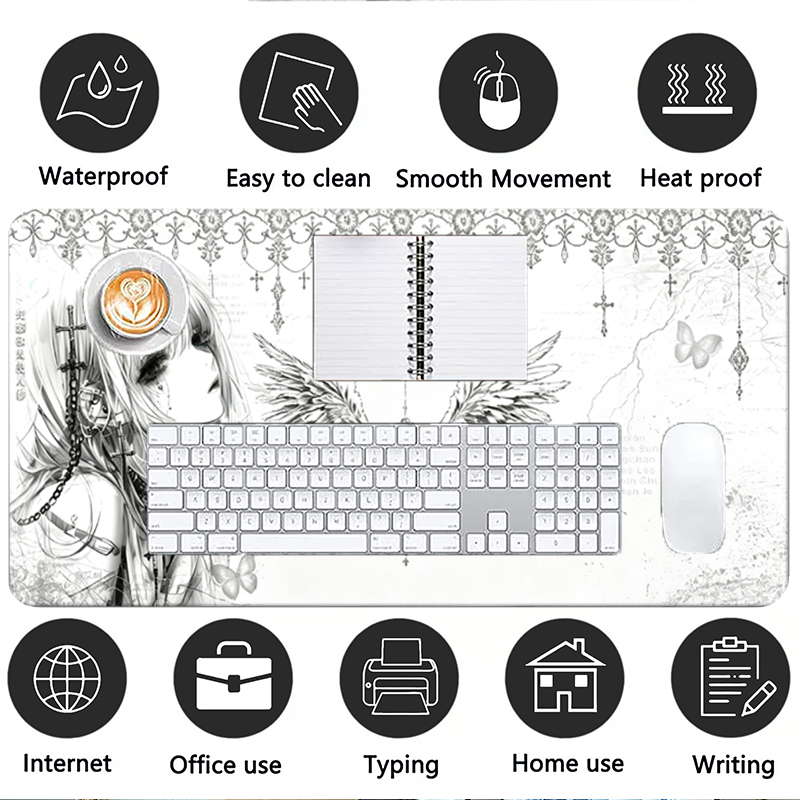 Tapis de souris en cuir noir e - Desk Setup Black avis et prix