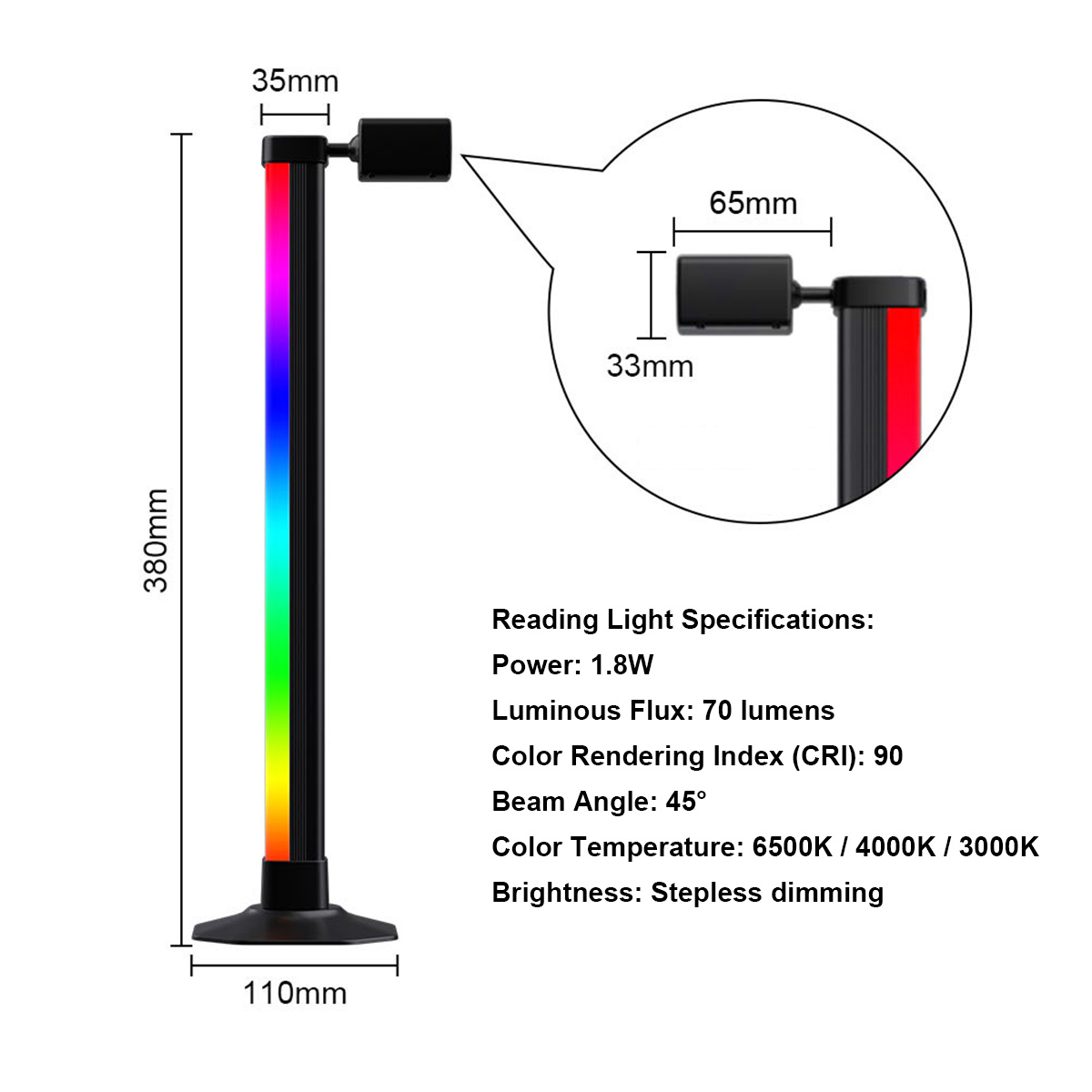 Barre lumineuse intelligente L - Desk Setup Black avis et prix
